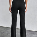Petite pantalones acampanados con cremallera delantera con anillo-o