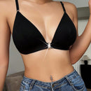 NEW 1 pieza Sujetador sexy de triangulo delgado con cierre frontal para mujer