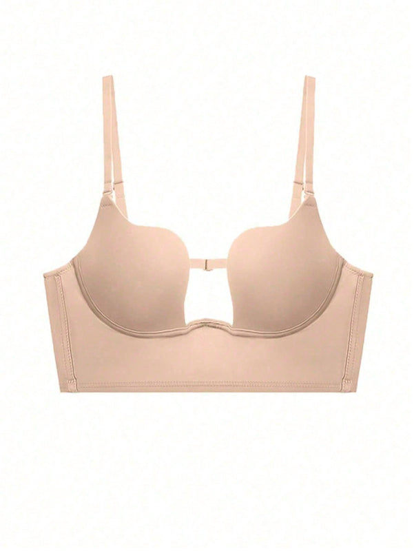 Sujetador Push-up Sexy Sin Costuras Para Mujer Con Soporte Con Aros Y Superficie Reflectante De Luz