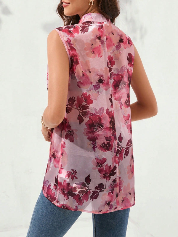 Clasi Camisa de mujer para vestir en capas en verano, ligera y transparente