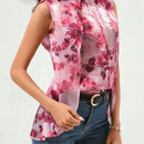 Clasi Camisa de mujer para vestir en capas en verano, ligera y transparente