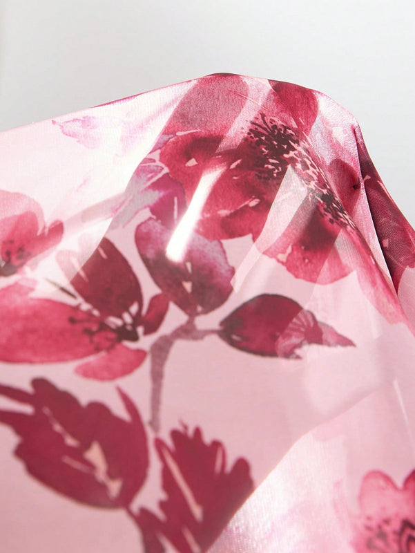 Clasi Camisa de mujer para vestir en capas en verano, ligera y transparente