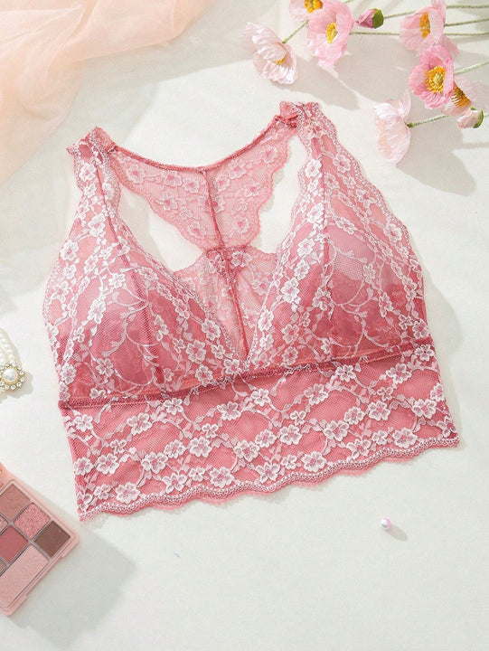 Sujetador de encaje de moda para mujer con diseno floral