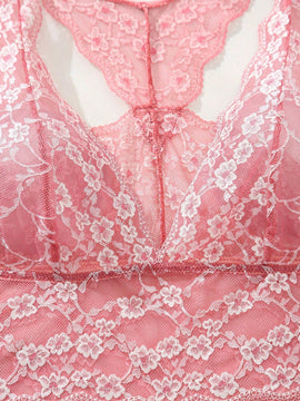 Sujetador de encaje de moda para mujer con diseno floral