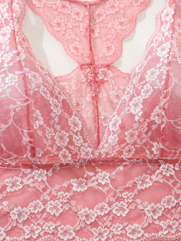 Sujetador de encaje de moda para mujer con diseno floral