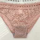 NEW 3 piezas Tanga de encaje con estampado de leopardo y cintura baja para mujeres
