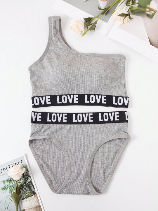 NEW Conjunto deportivo de sujetador y bragas gris para mujer, inalambrico, comodo y transpirable, embellecedor trasero