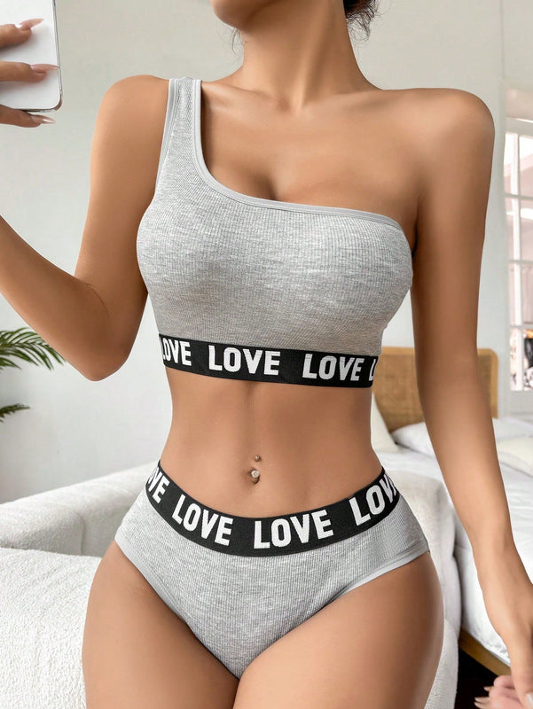 NEW Conjunto deportivo de sujetador y bragas gris para mujer, inalambrico, comodo y transpirable, embellecedor trasero