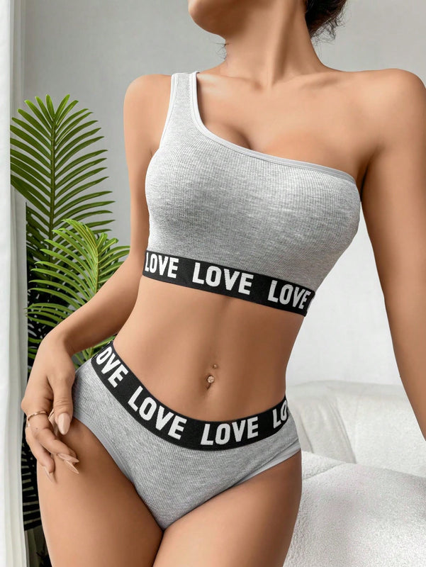NEW Conjunto deportivo de sujetador y bragas gris para mujer, inalambrico, comodo y transpirable, embellecedor trasero