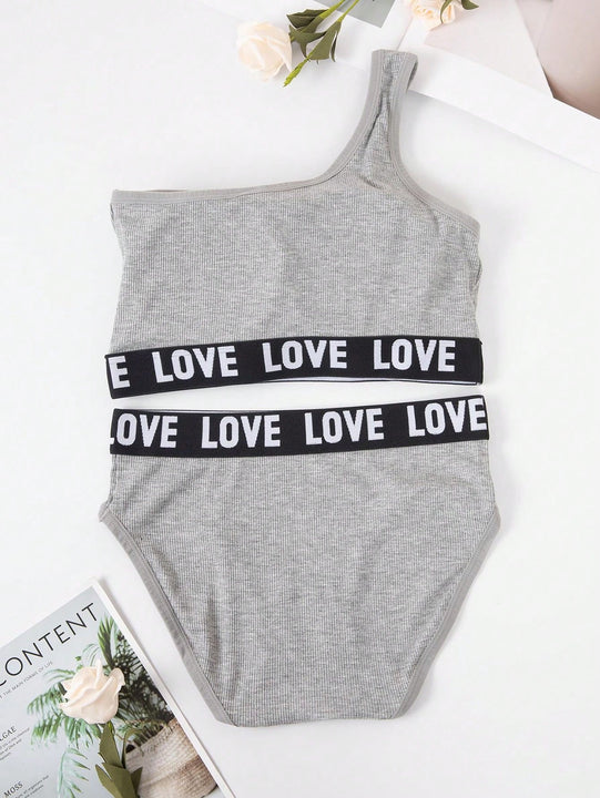 NEW Conjunto deportivo de sujetador y bragas gris para mujer, inalambrico, comodo y transpirable, embellecedor trasero