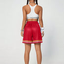 Coolane Shorts deportivos de malla con impresion de letras para mujer