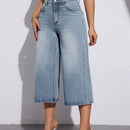 Essnce Pantalones Jeans casuales de verano de unicolor para mujer con bolsillos