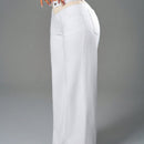 SXY Pantalones Jeans casuales de pierna ancha y unicolor para mujer