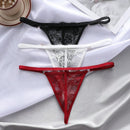 Ropa interior sexy de encaje de unicolor para mujeres (3 piezas)