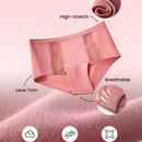 NEW LUVLETTE Conjunto de 3 piezas de calzoncillos cortos para mujeres con encaje de algodon y cintura media alta en tallas grandes
