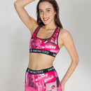 Nuevo conjunto de ropa interior deportiva transpirable de poliester para mujeres, que incluye sujetador deportivo y bragas para actividades al aire libre, equitacion y fitness