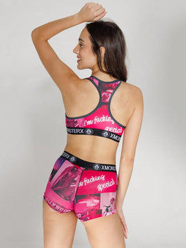 Nuevo conjunto de ropa interior deportiva transpirable de poliester para mujeres, que incluye sujetador deportivo y bragas para actividades al aire libre, equitacion y fitness