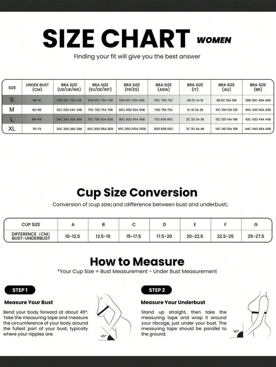 NEW 1 pieza Sosten de hombro ajustable sin costuras para mujer, con almohadillas removibles y estilo sexy