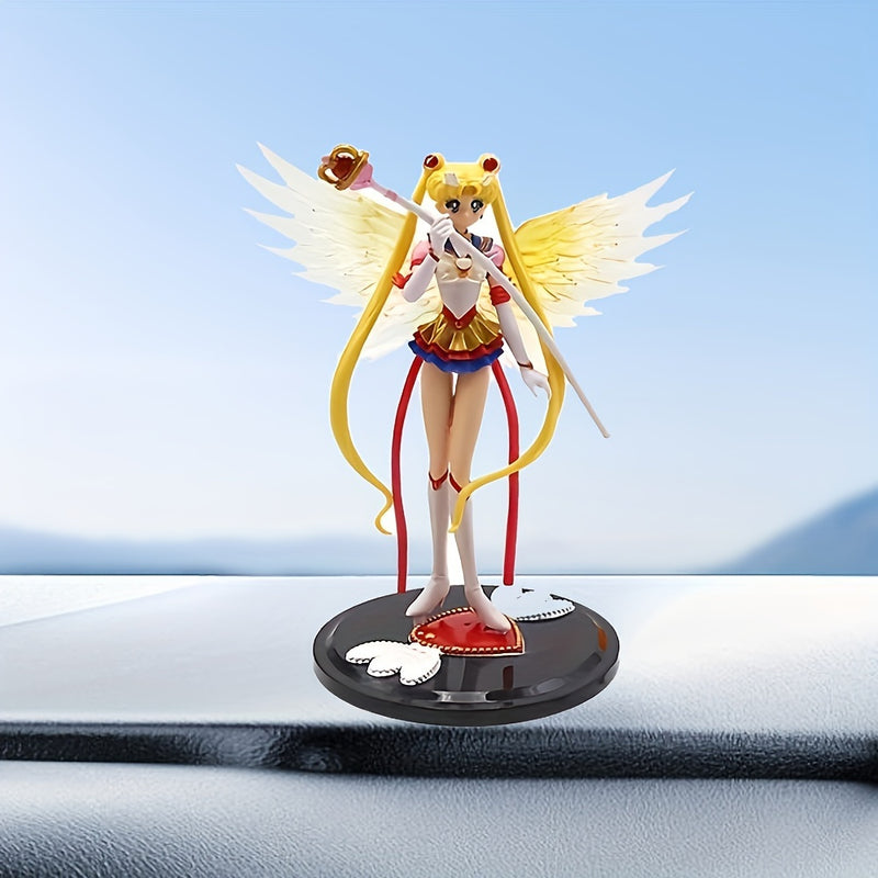 1pc Figura de acción de ángel de anime PVC - Decoración versátil para interior y exterior, sin electricidad, ideal para el hogar y el coche, ornamenta duradera para coleccionar, idea de regalo perfecta