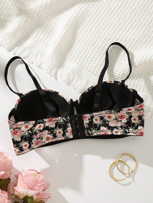 Sujetador dulce impreso de moda para mujer con aros