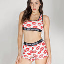 Conjunto de bralette y calzoncillos deportivos para mujer para ciclismo y gimnasia, con hermosa espalda