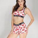 Conjunto de bralette y calzoncillos deportivos para mujer para ciclismo y gimnasia, con hermosa espalda