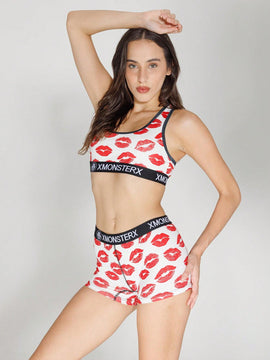 Conjunto de bralette y calzoncillos deportivos para mujer para ciclismo y gimnasia, con hermosa espalda