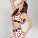 Conjunto de bralette y calzoncillos deportivos para mujer para ciclismo y gimnasia, con hermosa espalda