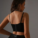 Sensual y moderno brasier de encaje negro para mujer