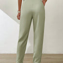 Essnce pantalones largos casuales y conicos de unicolor para ir al trabajo