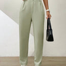 Essnce pantalones largos casuales y conicos de unicolor para ir al trabajo