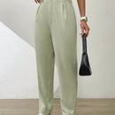Essnce pantalones largos casuales y conicos de unicolor para ir al trabajo