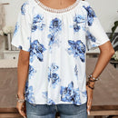 NEW EMERY ROSE Blusa de verano sencilla para uso diario impresa al azar para mujer