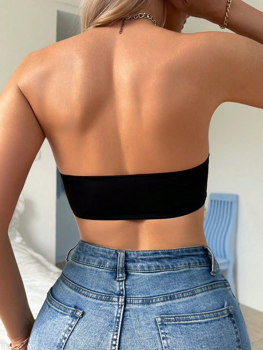 Sosten acolchado de empuje comodo para mujer con cierre frontal