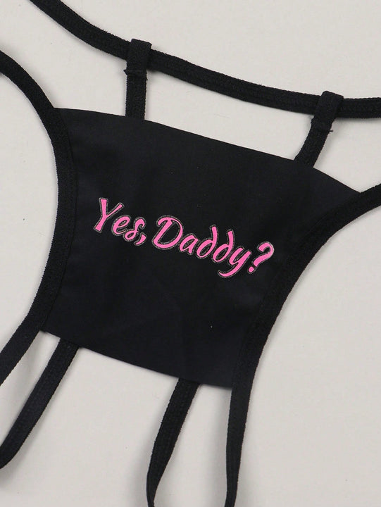 Conjunto de 7 tangas sexys para mujeres con estampado y abertura en la entrepierna