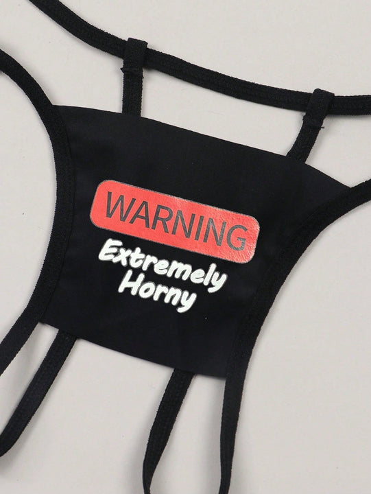 Conjunto de 7 tangas sexys para mujeres con estampado y abertura en la entrepierna