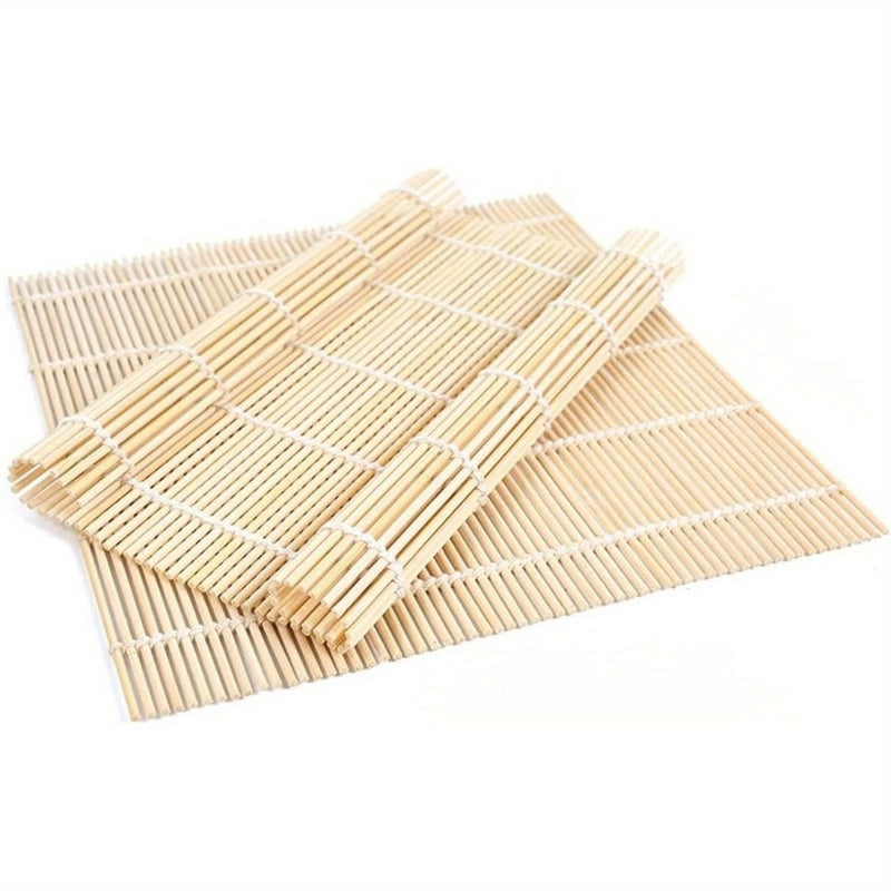 Estera de bambú para sushi: Material apto para alimentos, duradera para uso en casa o restaurante, ideal para preparar sushi delicioso
