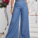 LUNE Pantalones Jeans anchos y casuales de mujer con bolsillos, adecuados para uso diario y viajes