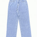 Jeans De Pierna Recta Holgados Casuales Para Mujer Con Bolsillos Oblicuos