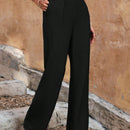 Pantalones de pierna ancha de talle alto