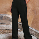 Pantalones de pierna ancha de talle alto