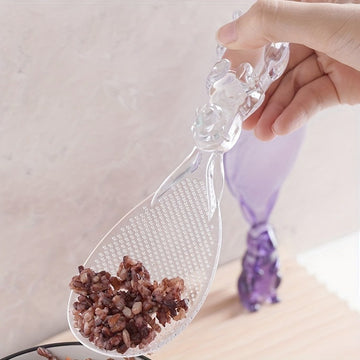 Cucharón de arroz y papa con diseño de conejo, cuchara para arrocera y cocina con forma de conejo parado, 1 unidad