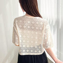 NEW FRIFUL Designer Camisa hueca de disenador para mujeres decorada con mariposas para primavera/verano