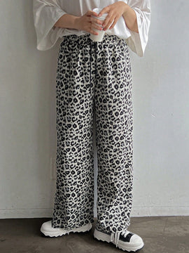 Friful pantalones anchos de mujer con cordon en la cintura, estilo casual para uso diario, con rayas
