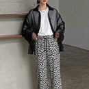 Friful pantalones anchos de mujer con cordon en la cintura, estilo casual para uso diario, con rayas