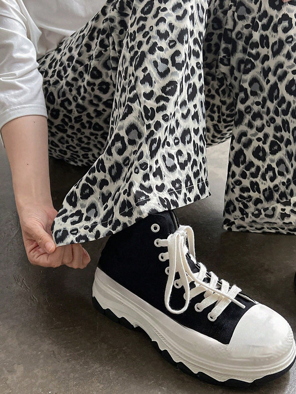 Friful pantalones anchos de mujer con cordon en la cintura, estilo casual para uso diario, con rayas