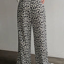 Friful pantalones anchos de mujer con cordon en la cintura, estilo casual para uso diario, con rayas