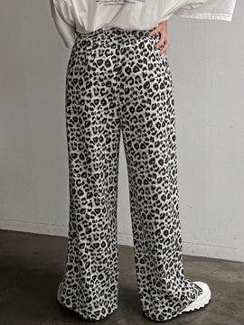 Friful pantalones anchos de mujer con cordon en la cintura, estilo casual para uso diario, con rayas