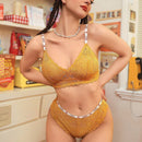Sujetador transparente romantico de encaje de color para mujer