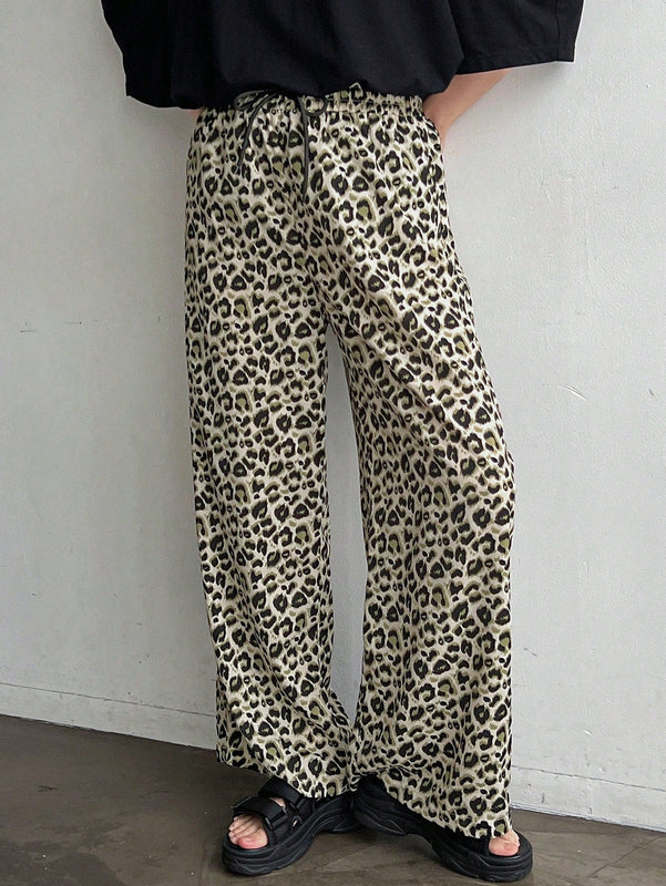 Friful pantalones anchos de mujer con cordon en la cintura, estilo casual para uso diario, con rayas
